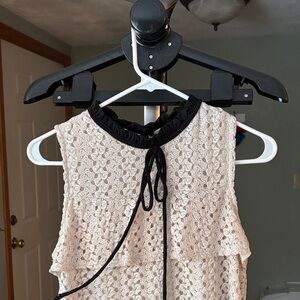 Onyx Lace Blouse in Cream and Black